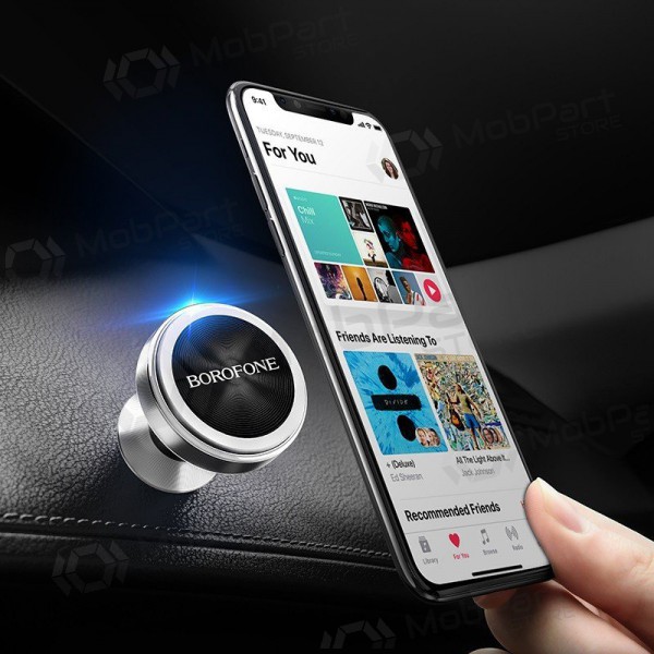 Automobilinis universale telefono laikiklis Borofone BH5 Platinum, tvirtinamas ant prietaisų skydelio, magnetinis
