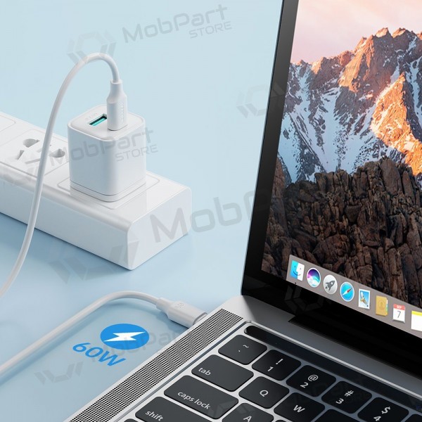 USB cavo Joyroom S-CC060A9 Type-C to Type-C 60W 1.0m bianca