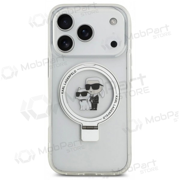 Custodia per Apple iPhone 17 Pro Max - Karl Lagerfeld Ringstand Karl and Choupette MagSafe (trasparente)
