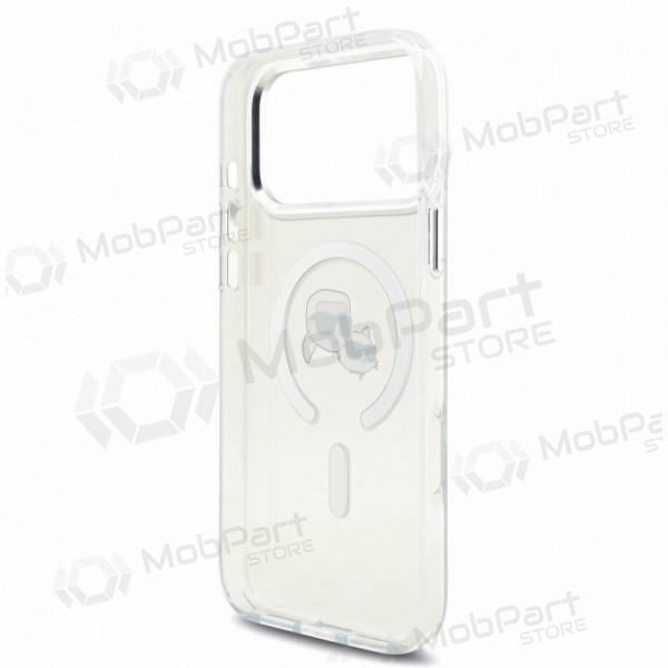 Custodia per Apple iPhone 18 Pro Max - Karl Lagerfeld IML K&CH Heads Metal Frame MagSafe (trasparente)