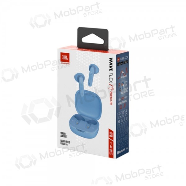 Cuffie wireless con microfono JBL Wave Flex TWS Bluetooth blu