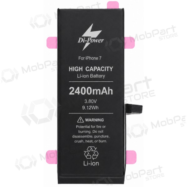 Batteria Apple iPhone 7, accumulatore Di-Power 2400 mAh (capacità aumentata)