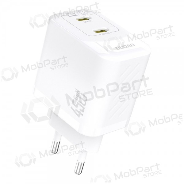 Caricabatterie per telefono Dudao A28P 45 W GaN 2x USB-C bianco