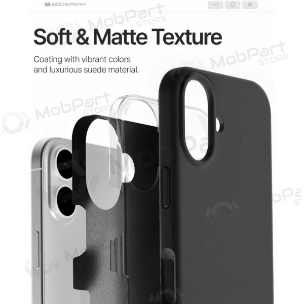 Custodia Mercury Pure Magsafe Silicon Case Apple iPhone 17 nero