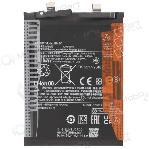 Batteria Xiaomi Redmi Note 13 Pro 5G, Poco X6, accumulatore (BM5V) (originale)