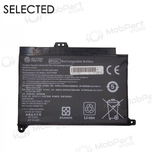 HP BP02XL, 4500mAh batteria del computer portatile, Selected