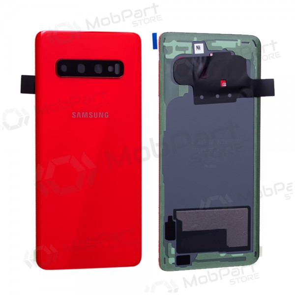 Samsung G973 Galaxy S10 coperchio batteria posteriore rosso (Cardinal Red) (usato grade C, originale)
