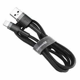 USB cavo Baseus Cafule USB-A to Lightning 2.4A 1.0m grigio-nero CALKLF-BG1