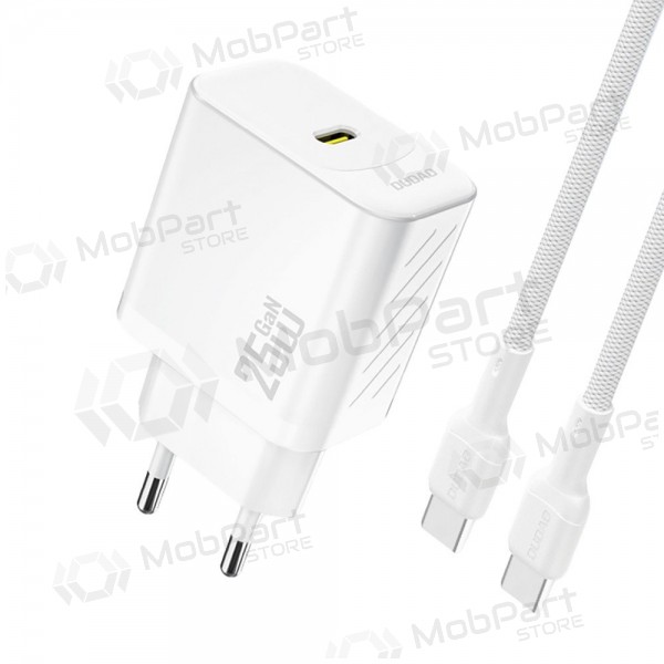 Caricabatterie Dudao A27C GaN 25W USB-C + cavo USB-C a USB-C 1.0m bianco