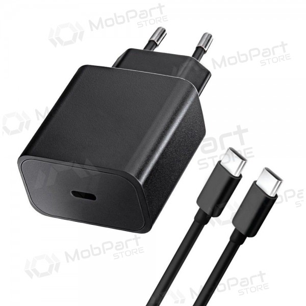 Caricabatterie per telefono Blue Star 20 W USB-C con cavo USB-C nero