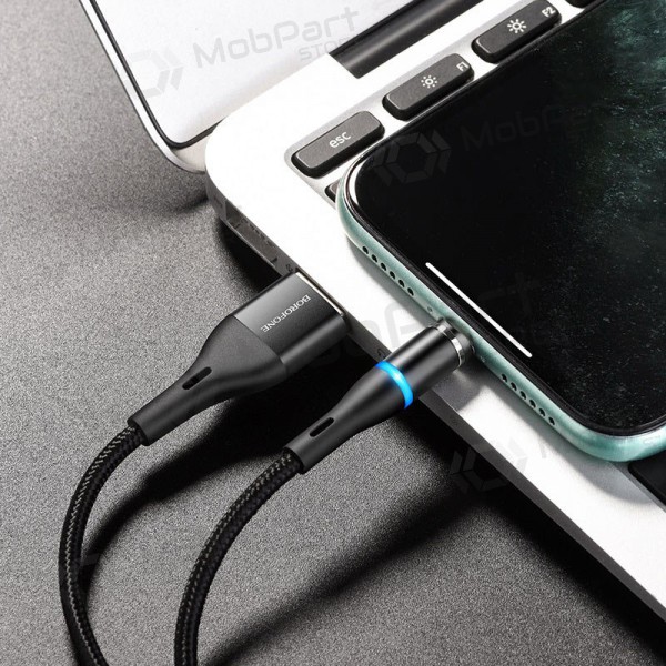 USB cavo Borofone BU16 Skill Magnetic Lightning 1.0m (nero)