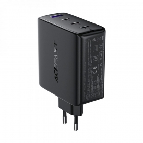 Caricabatterie per telefono Acefast A94 100 W GaN 3x USB-C + USB-A nero