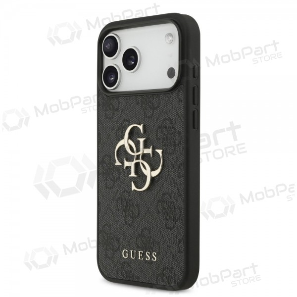 Custodia per Apple iPhone 17 Pro Max - Guess PU 4G Metal Logo (grigio)