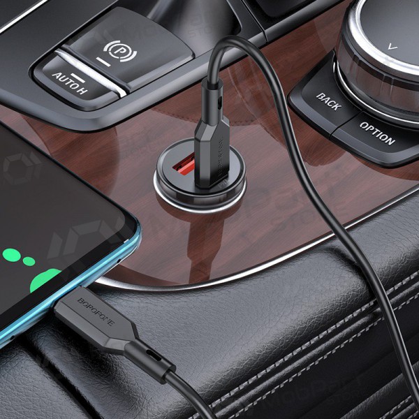 Caricatore automobilinis Borofone BZ18A USB-A/Type-C PD20W+QC3.0 (nero)