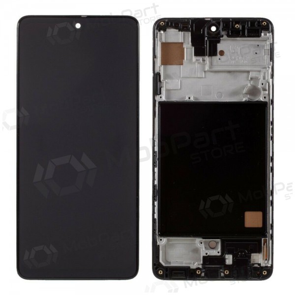 Samsung M515 Galaxy M51 2020 schermo / display (nero) (con una cornice) (service pack) (originale)