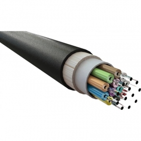 Cavo ottico Excel 205-300 4 fibre monomodali OS2 9/125 G652D LSZH CPR Dca resistente ai raggi UV 1000 N.