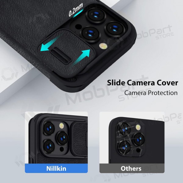 Custodia per Apple iPhone 14 - Nillkin Leather (blu)
