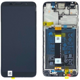 Huawei Y5p 2020 schermo / display (nero) (con una cornice e batteria) (service pack) (originale)