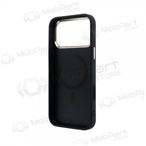 Custodia per Apple iPhone 18 Pro - Guess PU Leather 4G Gold Frame MagSafe (nera)