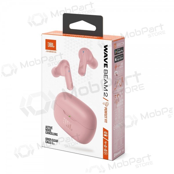 Cuffie wireless con microfono JBL Wave Beam 2 Bluetooth TWS rosa
