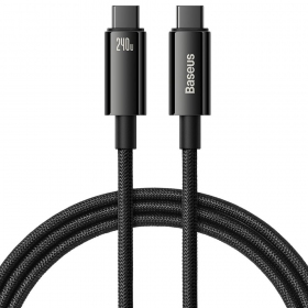 Cavo USB-C Baseus Tungsten CAWJ040001 da USB-C a USB-C 1 m 240 W nero.