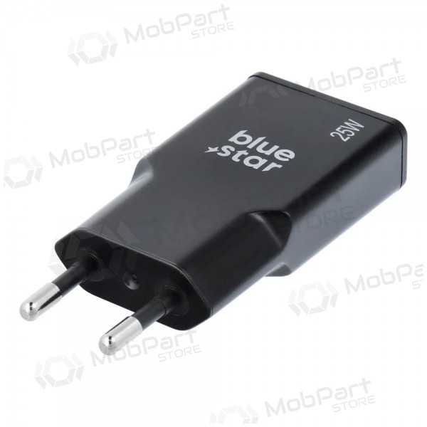 Caricabatterie per telefono Blue Star Slim 25 W GaN USB-C + USB-A nero