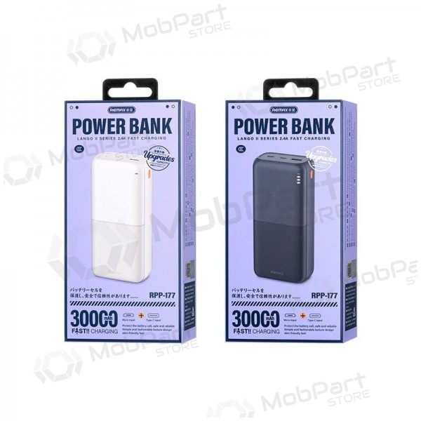 Batteria esterna Power Bank Remax RPP-177 12W 30000mAh nero
