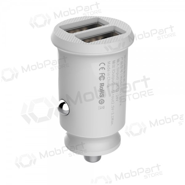 Caricatore automobilinis Baseus Grain (3.1A) x 2 USB CCALL-ML02 (bianca)