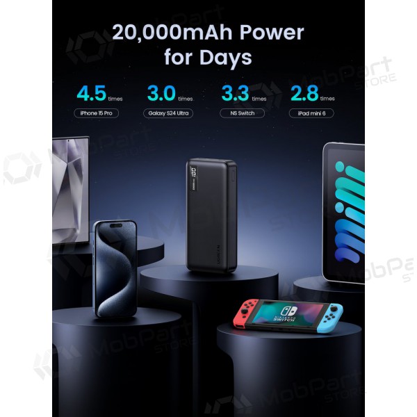 Batteria esterna Power Bank Ugreen PB313 20W 20000mAh (25683) nero Batteria esterna Power Bank Ugreen PB313 20W 20000mAh (25683) nero