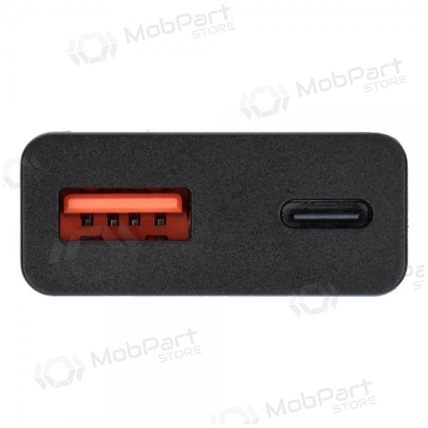 Caricabatterie per telefono Blue Star Slim 25 W GaN USB-C + USB-A nero