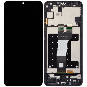 Samsung Galaxy A05s schermo / display (nero) (con una cornice) (originale)