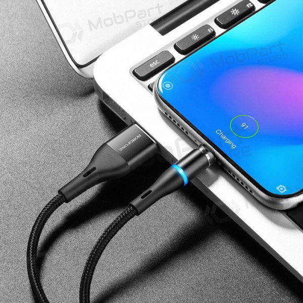 USB cavo Borofone BU16 Skill Magnetic Type-C 1.0m (nero)