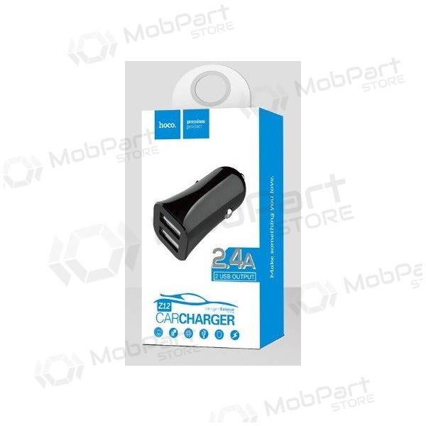 Caricatore per auto HOCO Z12 Elite Dual USB (5V 2.4A) (nero)