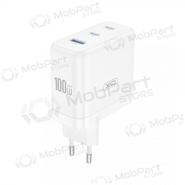 Caricabatterie per telefono XO CE35 100 W 2x USB-C + USB-A bianco