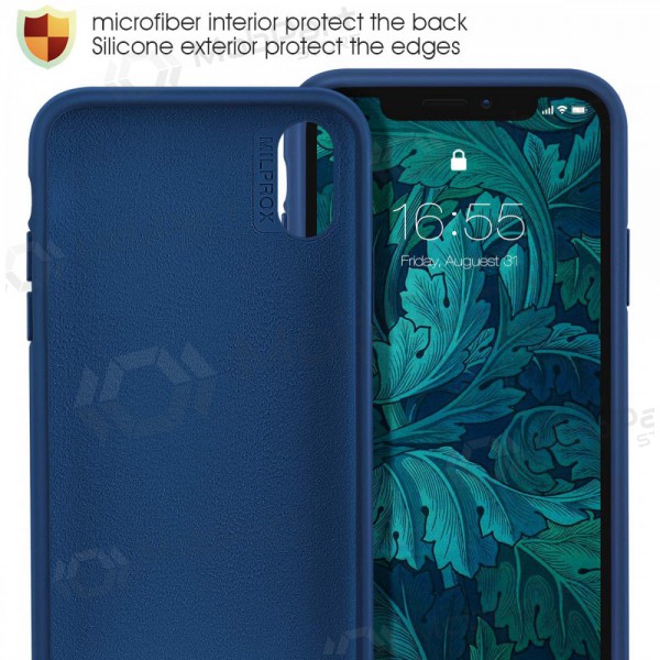 Custodia per Apple iPhone 13 Pro - Liquid Silicone 1.5mm (blu scuro)