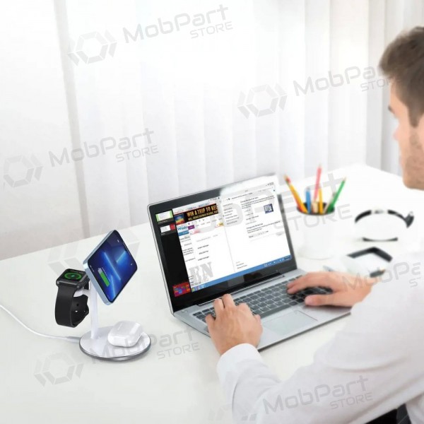 Caricabatterie wireless 3 in 1 Choetech T585-F 15 W bianco