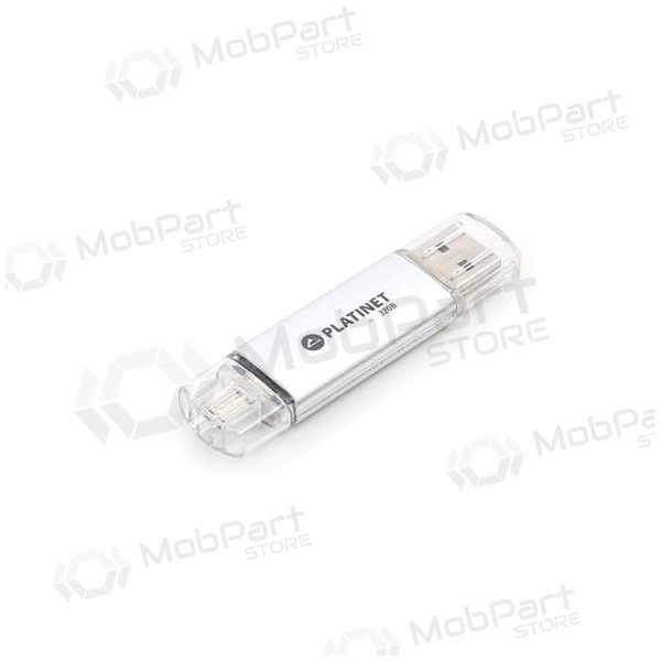 Chiavetta Platinet 32GB OTG USB 2.0 + microUSB (d'argento)