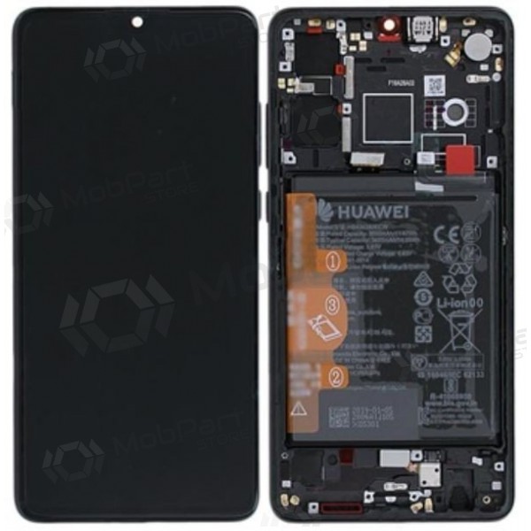 Huawei P30 (2019) schermo / display (nero) (con una cornice e batteria) (service pack) (originale)