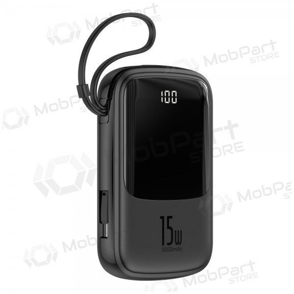 Batteria esterna Power Bank Baseus Q Pow With Type-C Cable 10000mAh nero PPQD-A01