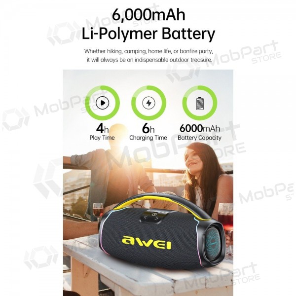 Bluetooth altoparlante portatile Awei KA16 60W nero