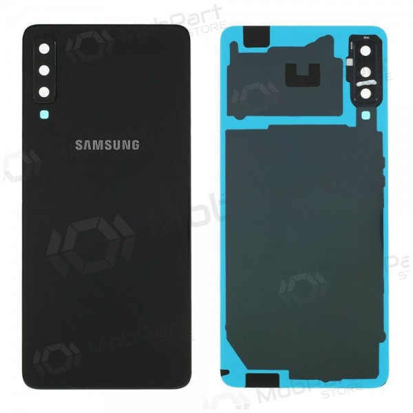 Samsung A750 Galaxy A7 (2018) coperchio batteria posteriore (nero) (usato grade A, originale)