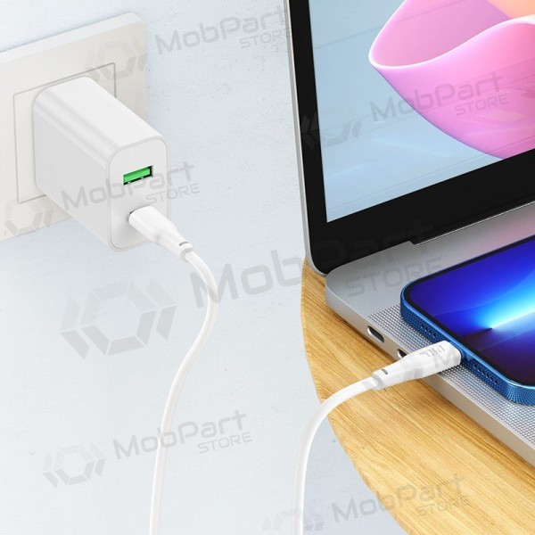 Cavo Lightning Hoco X93 USB-C a Lightning 2 m PD 20 W bianco