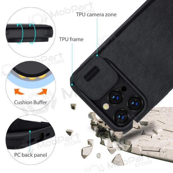Custodia per Apple iPhone 14 - Nillkin Leather (nera)