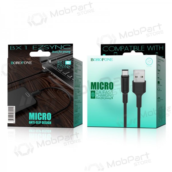 USB cavo Borofone BX1 microUSB 1.0m (nero)