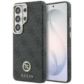 Custodia per Samsung Galaxy S26 Ultra - Guess PU Leather 4G Strass Logo Gold Frame Magnetic (rosa)