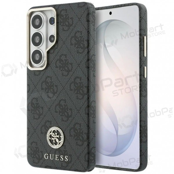 Custodia per Samsung Galaxy S26 Ultra - Guess PU Leather 4G Strass Logo Gold Frame Magnetic (nera)