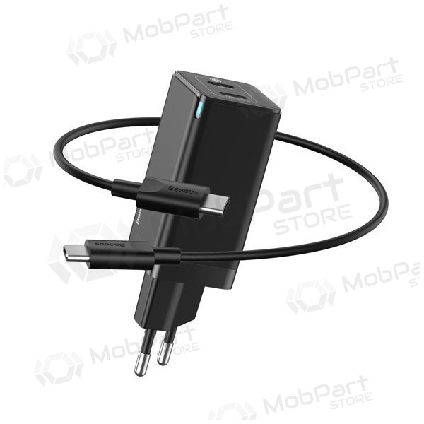 Caricatore Baseus GaN 45w (20V/3A) + Type-C cavo (MacBook) (nero)