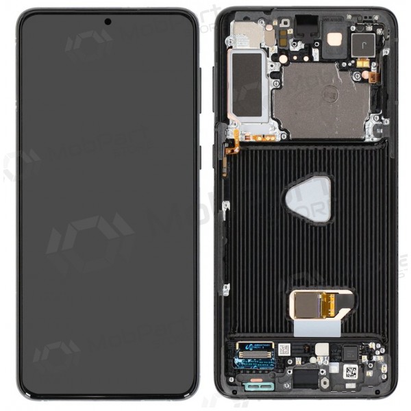 Schermo Samsung Galaxy S21+ (nero) (con cornice) (OLED)
