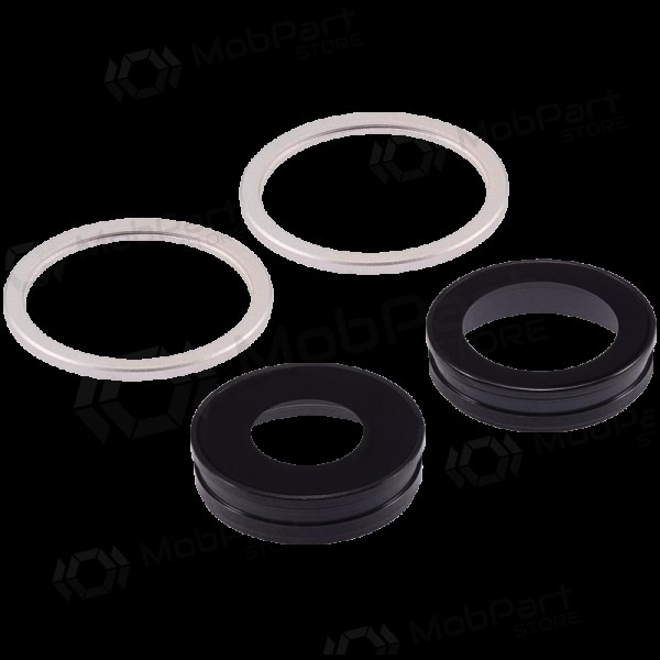Apple iPhone 11 vetro della fotocamera (2pz) (d'argento) (con una cornice)