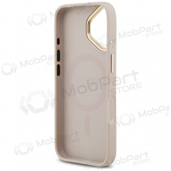 Custodia per Apple iPhone 17 - Guess PU Leather 4G Gold Frame MagSafe (rosa)